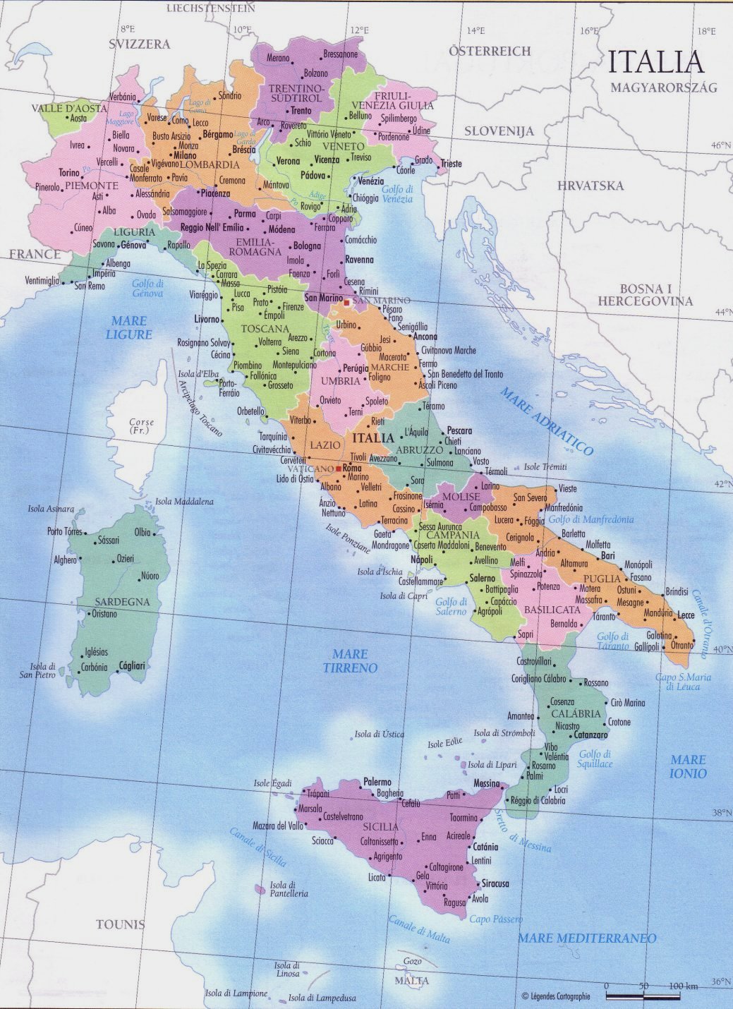 Todo Italia. Regiones y provincias de Italia