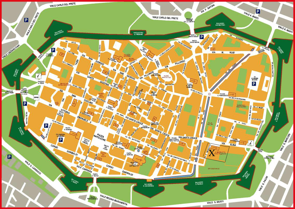 Mapa, plano y callejero de Lucca