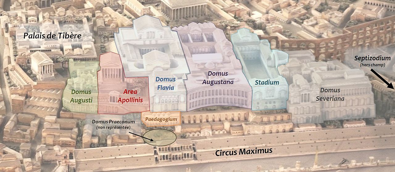 Reconstrucción de los palacios imperiales del Palatino