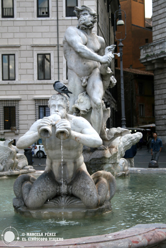 Fontana del moro en Piazza Navona