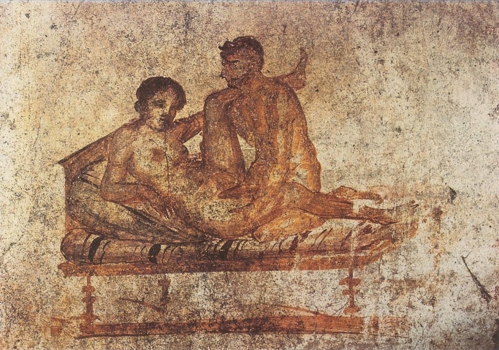 Escena del Lupanar de Pompeya