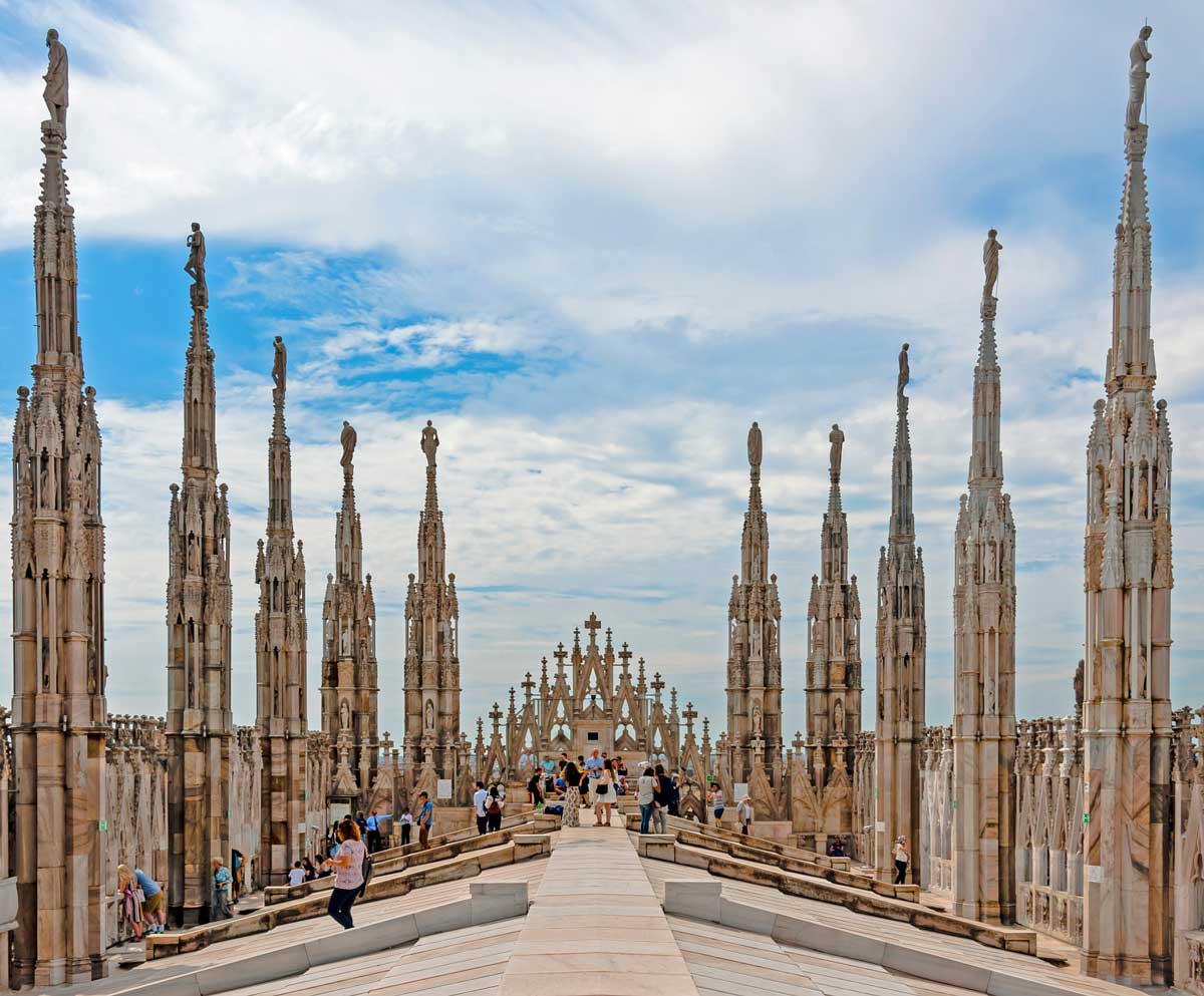 Terraza de la catedral de Milán